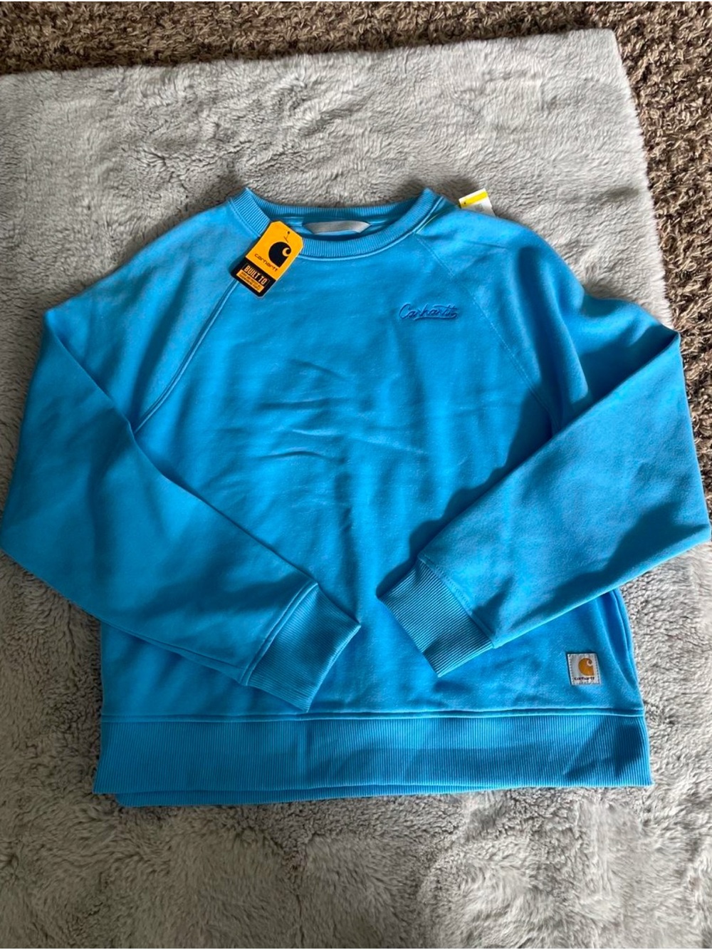 Carhartt Women’s Bright Turquoise Crewneck Sweater